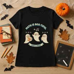 T-shirt Halloween Enseignant Cadeau Math Est Un Fantôme Di
