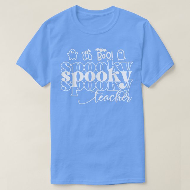 T-shirt Halloween Enseignant Éffrayant Retro Trick Ou Ense (Design devant)
