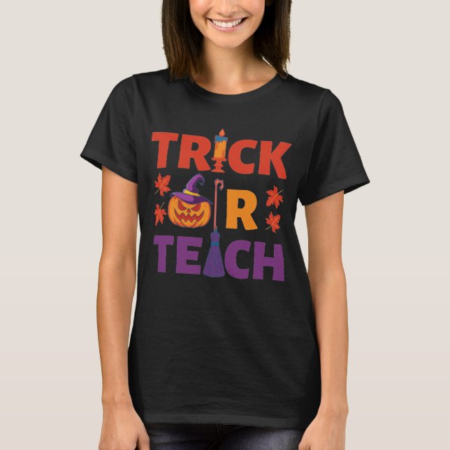 T-shirt Halloween Enseignant Tri Ou Enseigner (Devant)