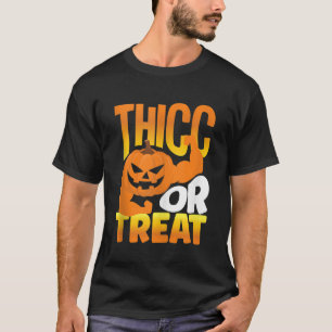 T-shirt Halloween Entraînement Citrouille Poids Thicc Ou T