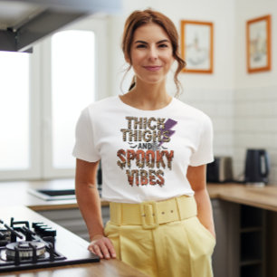 T-SHIRT HALLOWEEN ÉPAISSONS ET VIBES ÉFFRAYANTES LEOPARD