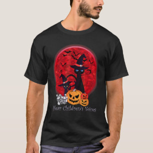 T-shirt Halloween Épouvantable Chat Noir Sorcière Saison A