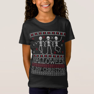 T-Shirt Halloween est mon Noël drôle Halloween laine neige