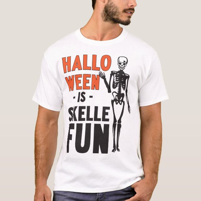 T-shirt Halloween est Skellefun (Devant)