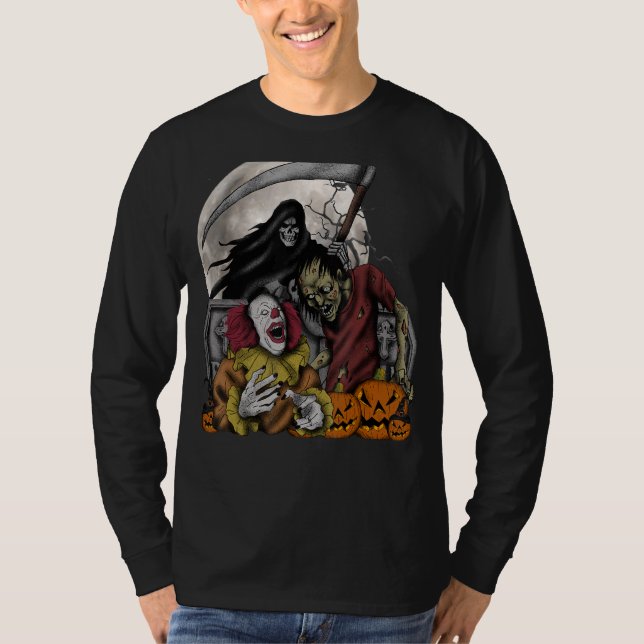T-shirt Halloween Evil Killer Demon Clown Horreur (Devant)