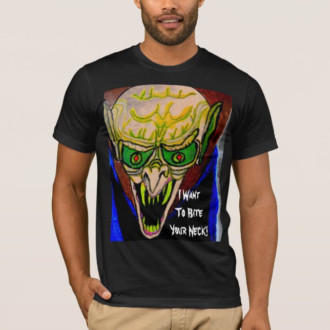T-shirt HALLOWEEN EVIL VAMPIRE tee (Devant)