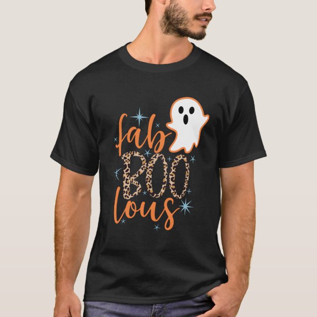 T-shirt Halloween Fab Boo Lous Fabulous Ghost Halloween (Devant)