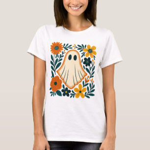 T-shirt Halloween fall ghost boho png|boho floral fall png