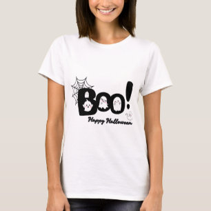 T-shirt Halloween fantôme « Boo » pour femmes