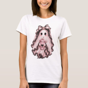 T-shirt Halloween Fantôme Café Mignon   Coquett Ro