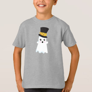 T-shirt Halloween, Fantôme, Casquette, Boo, Trick Ou Trait