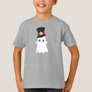 T-shirt Halloween, Fantôme, Casquette, Trick Ou Traite, Bo
