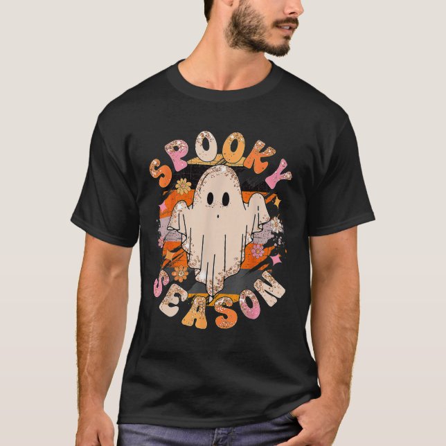T-shirt Halloween Fantôme de saison Éffrayante super (Devant)