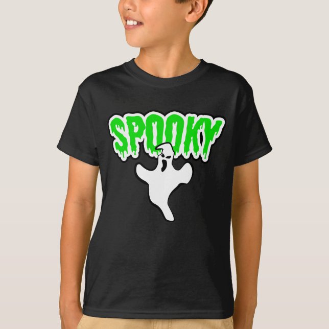T-shirt Halloween fantôme éffrayant (Devant)
