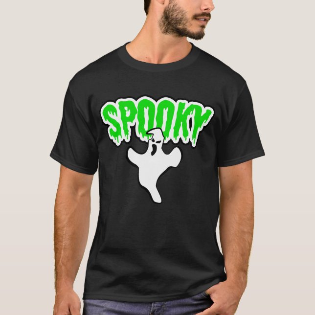 T-shirt Halloween fantôme éffrayant (Devant)