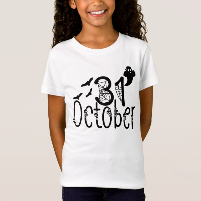 T-Shirt Halloween fantôme éffrayant 31 octobre (Devant)