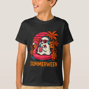 T-shirt Halloween Fantôme Funny Halloween Flamant rose d'é