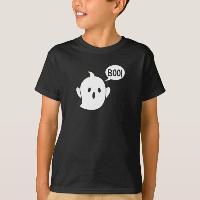 T-shirt Halloween fantôme mignon (Devant)