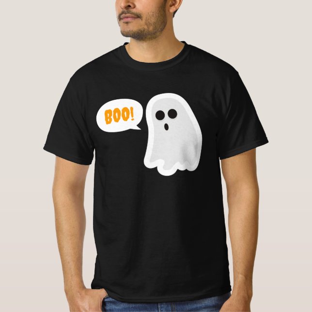 T-shirt Halloween fantôme mignon BOO! (Devant)