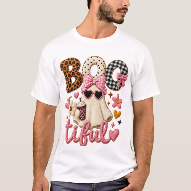 T-shirt Halloween Fantôme Mignon Boo-tiful (Devant)