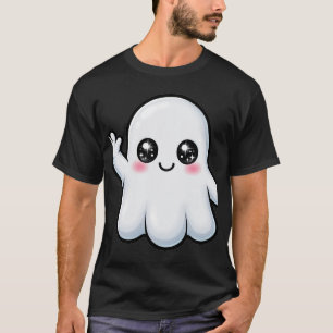 T-shirt Halloween Fantôme Mignon qui fait Coucou