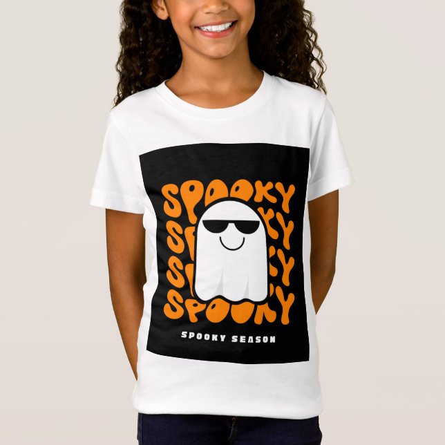T-shirt Halloween Fantôme Mignon Saison Épouvante (Devant)