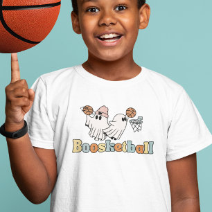 T-shirt Halloween Fantômes De Basket Jouer Retro Boo