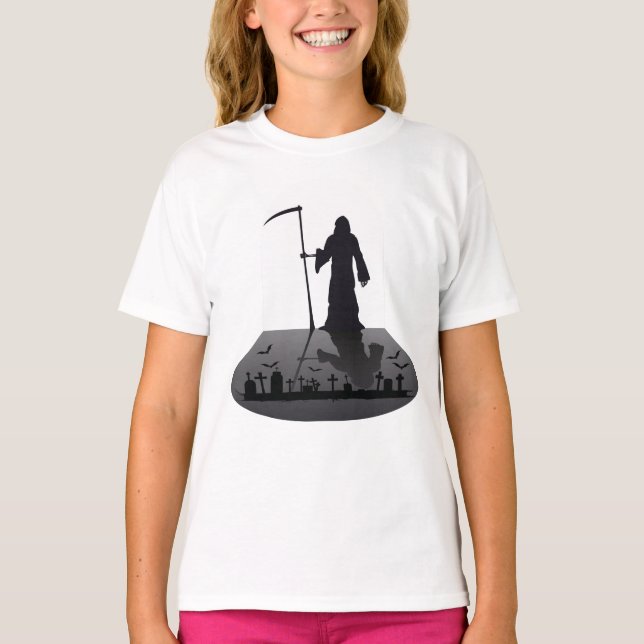 T-shirt Halloween faucheuse (Devant)