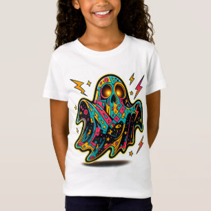 T-shirt Halloween Filles Fantômes Néon Colorés