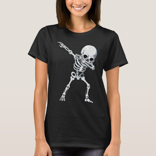 T-shirt Halloween  for Boys Kids Dabbing Skeleton Costume (Devant)