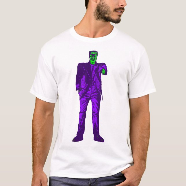 T-shirt halloween frankenstein monstre déplaisant (Devant)