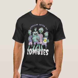 T-shirt Halloween Funny chilling Zombies