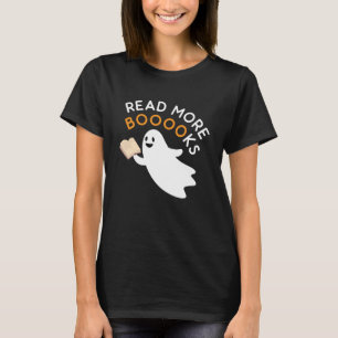 T-shirt Halloween Funny Ghost Livres De Lecture Pour Bookw