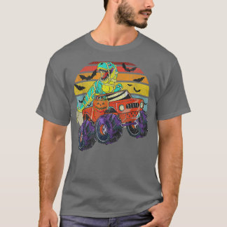 T-shirt Halloween Funny Skeleton Riding Mummy Dinosaur T r