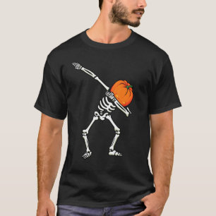 T-shirt Halloween Garçons Dabbing Skeleton Jackolantern Pu