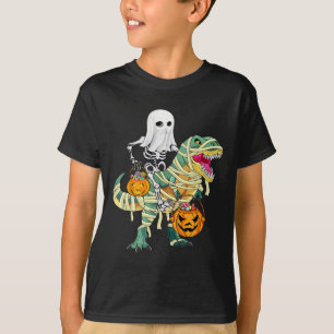 T-shirt Halloween garçons enfants Squelette équitation Din