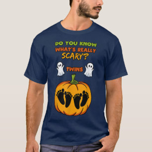 T-shirt Halloween Genre Reveillez Twins Baby shower Party