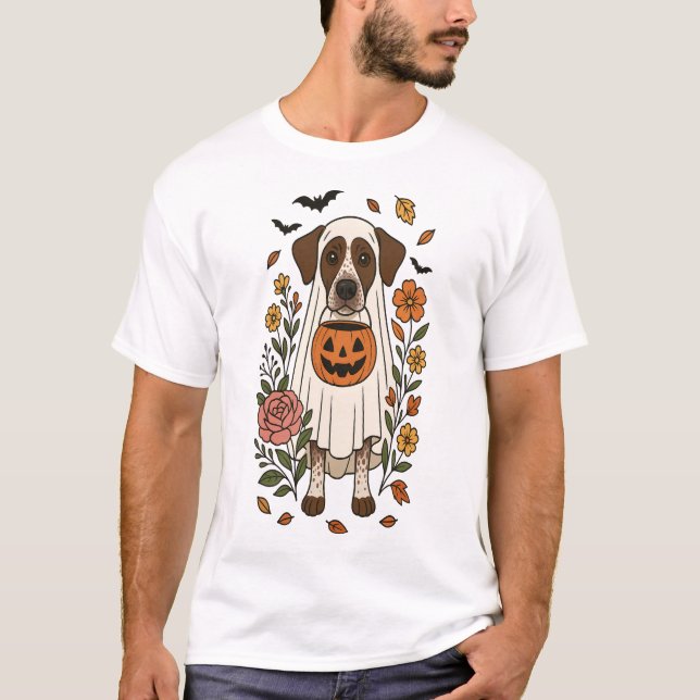 T-shirt Halloween German Shorthaired Pointer (Devant)
