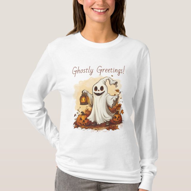 T-shirt Halloween ghost (Devant)