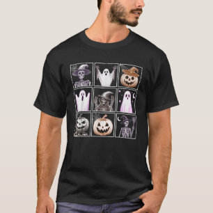 T-shirt Halloween Ghost Citrouille Skeleton Witch Citrouil