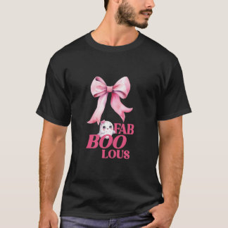 T-shirt Halloween Ghost Cute Coquette Girls 1ère Année Ros