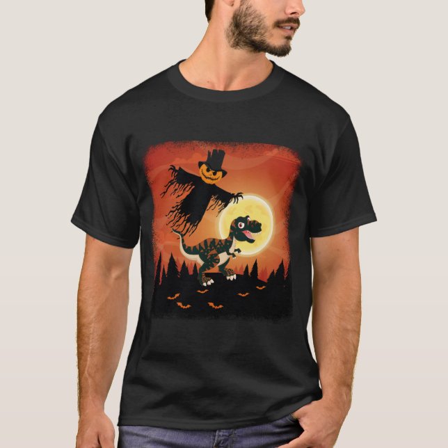 T-shirt Halloween Ghost Dinosaur T rex Scandale (Devant)