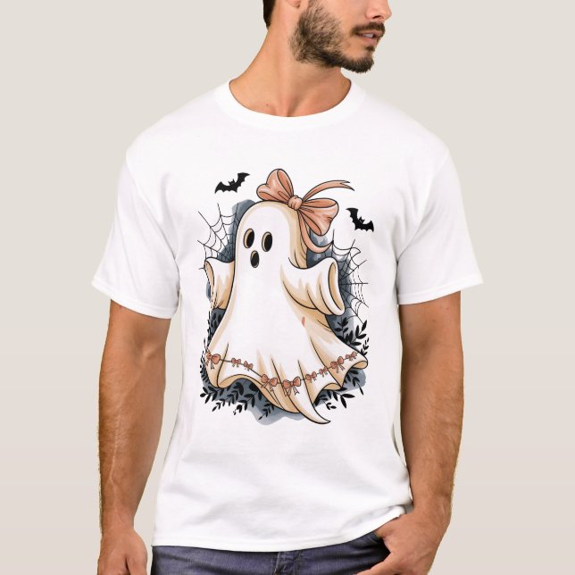 T-shirt Halloween Ghost Éffrayant (Devant)
