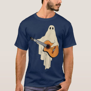 T-shirt Halloween Ghost Play Guitar drôle 1565