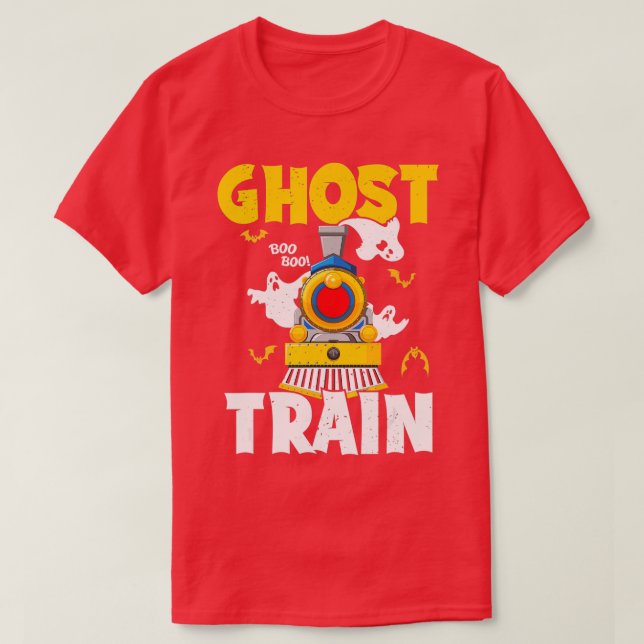 T-shirt Halloween Ghost Train Boo Boo Spooky Train Lover R (Design devant)