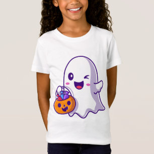 T-Shirt Halloween Ghost Wink