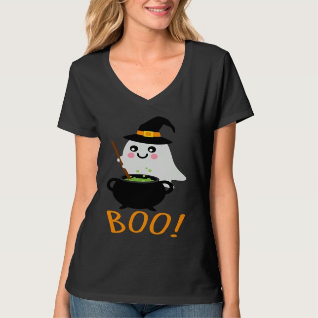 T-shirt Halloween Ghosts with Magic Cauldron  Magic Potion (Devant)