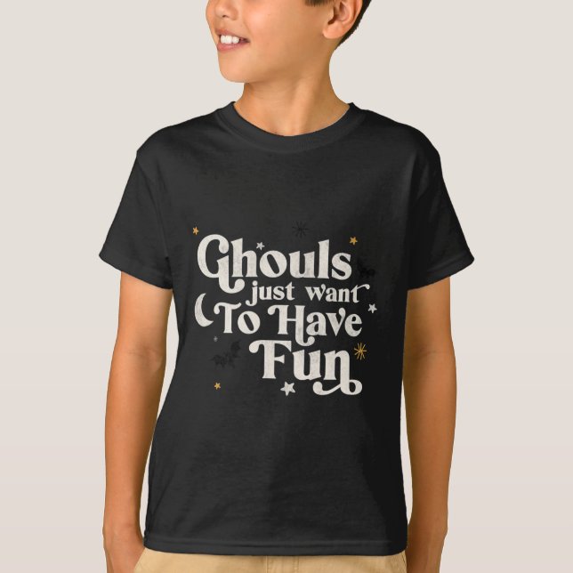T-shirt Halloween Ghouls veut juste s'amuser (Devant)