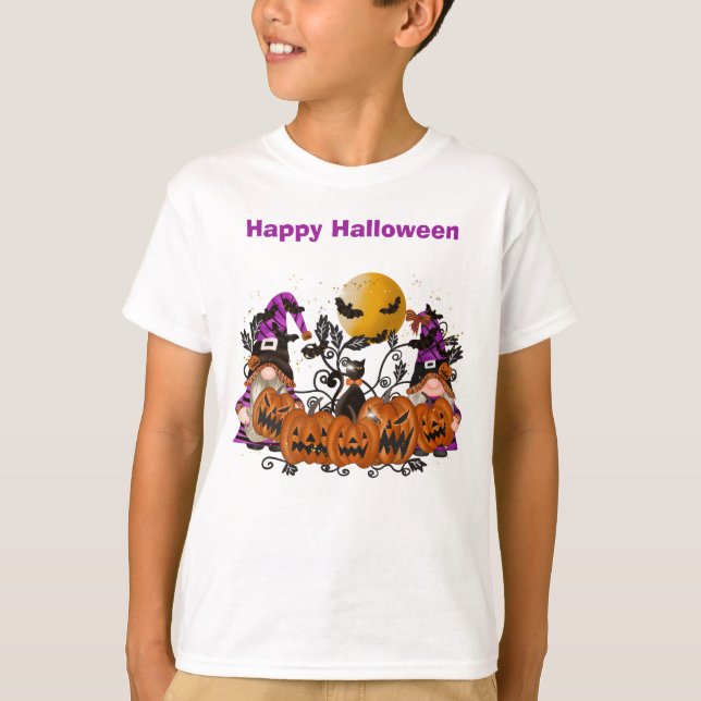 T-shirt Halloween Gnome Boy branché (Devant)