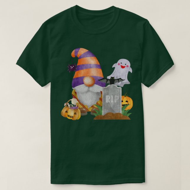 T-shirt Halloween Gnome mignon Gnome Costume Halloween Pum (Design devant)